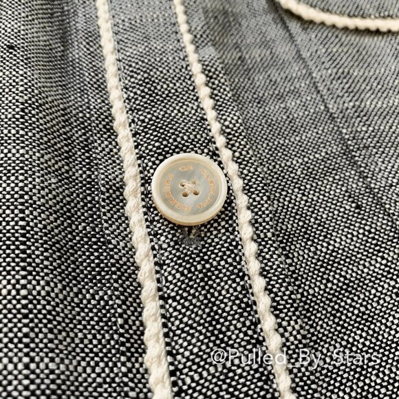 CAROLINA HERRERA Linen & Silk Blend Button-Front Pencil Skirt - EUC - Size 8 - Picture 9 of 17